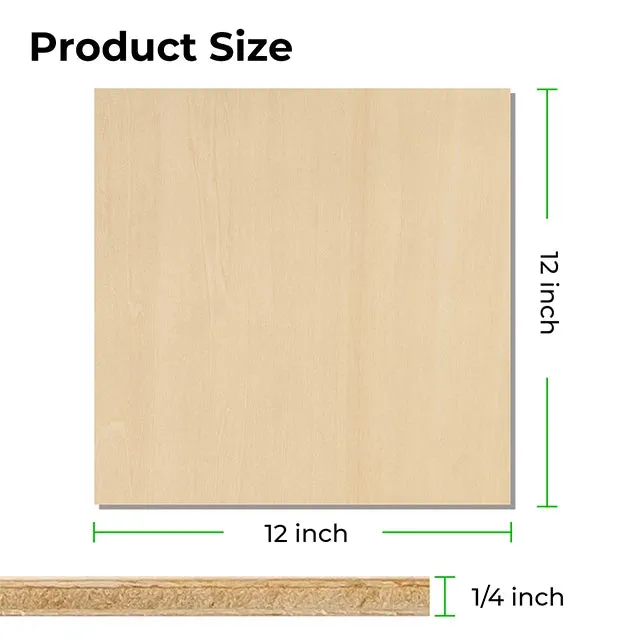 1/4" Basswood Plywood Sheets (4pcs)