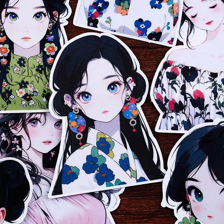 16pc Cartoon Time Beauty Girls Scrapbooking DIY Craft Decor Journal Stickers