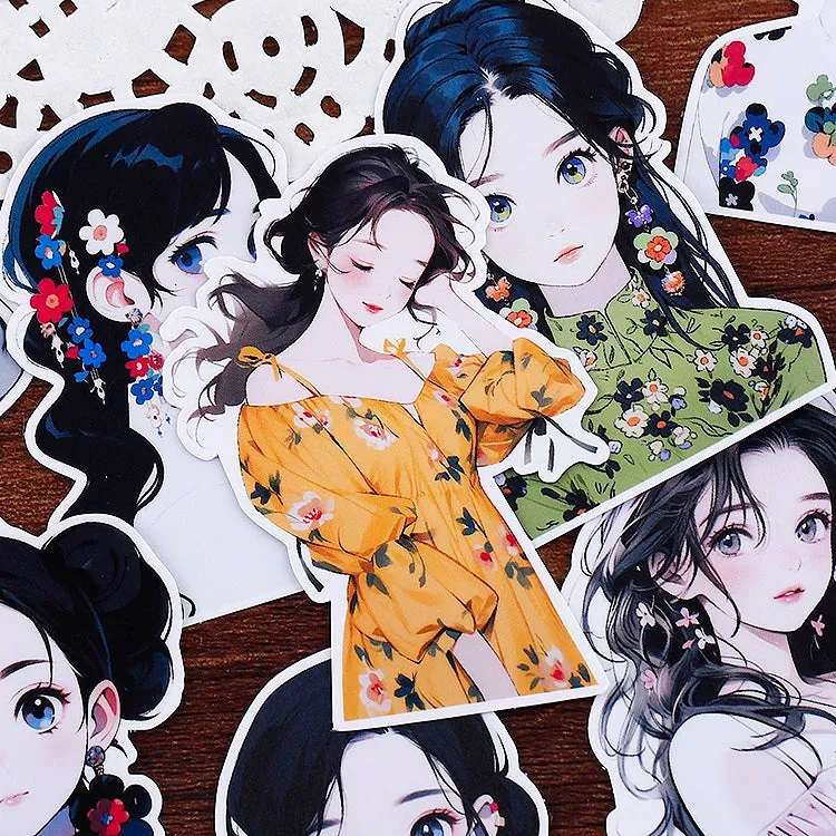 16pc Cartoon Time Beauty Girls Scrapbooking DIY Craft Decor Journal Stickers