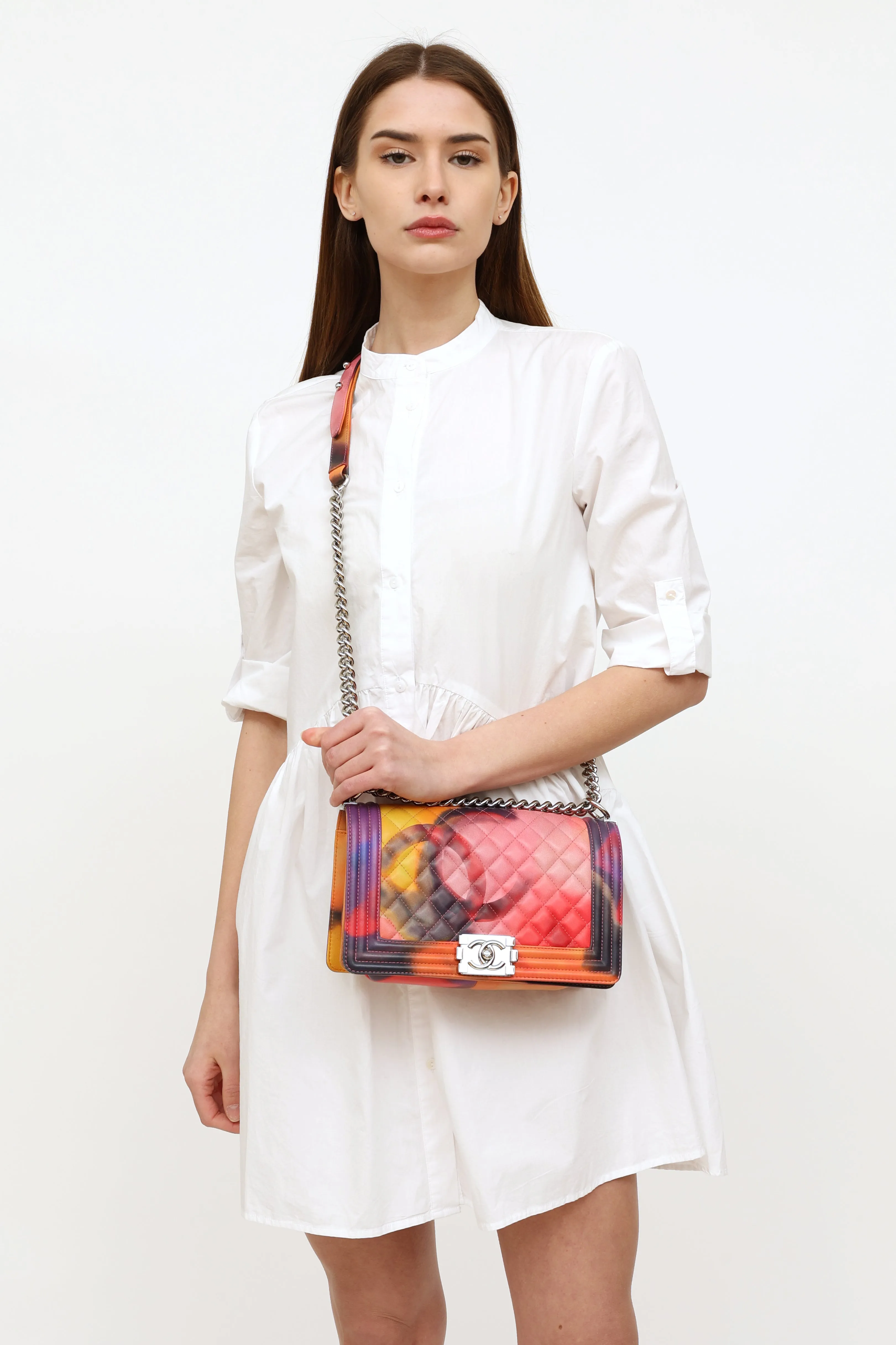 2014 Multi Graffiti Flower Power Medium Boy Bag