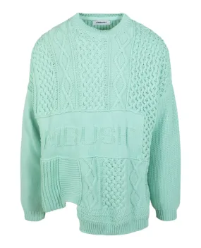 AMBUSH Mens Patchwork Knit Crewneck Sweater