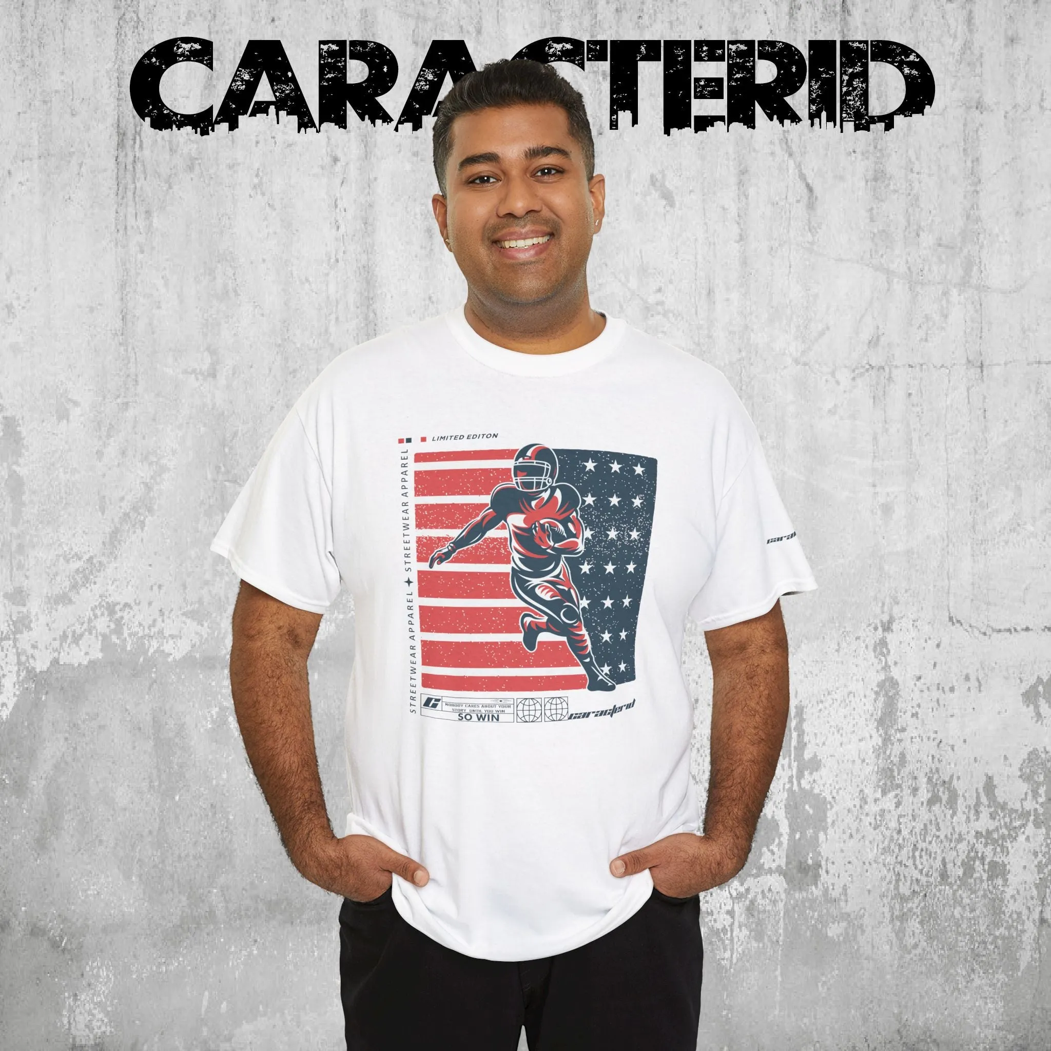American Gridiron Flag Football Patriotic Graphic T-Shirt