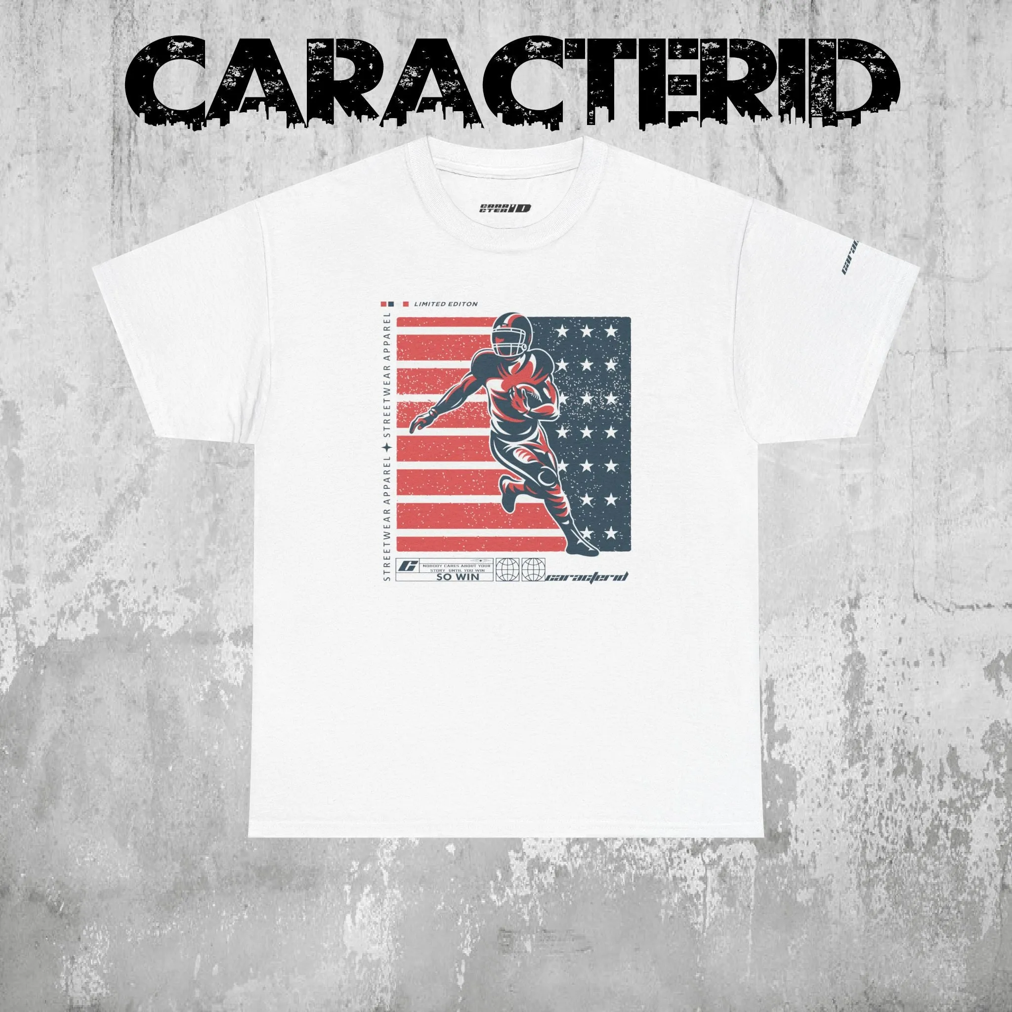 American Gridiron Flag Football Patriotic Graphic T-Shirt