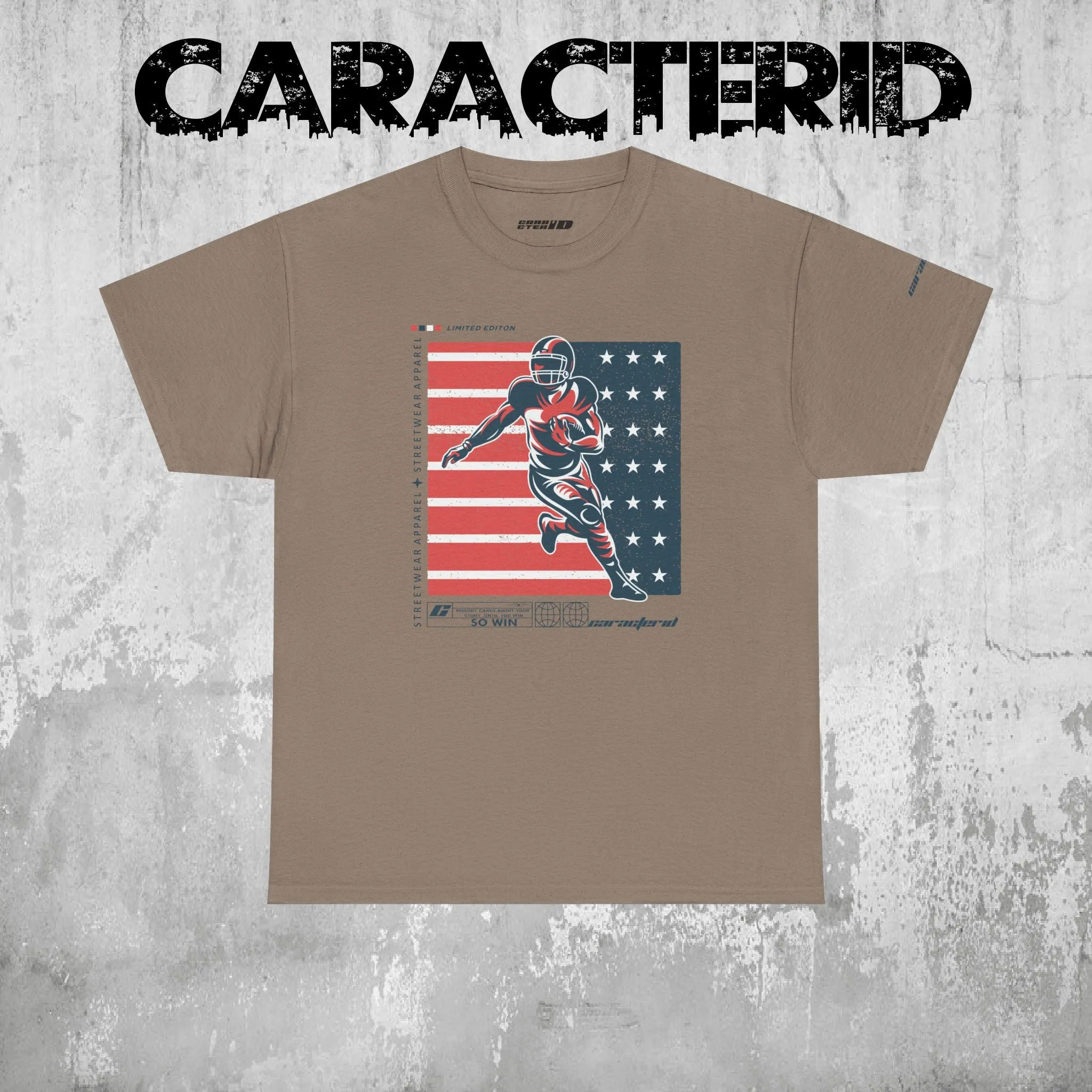 American Gridiron Flag Football Patriotic Graphic T-Shirt