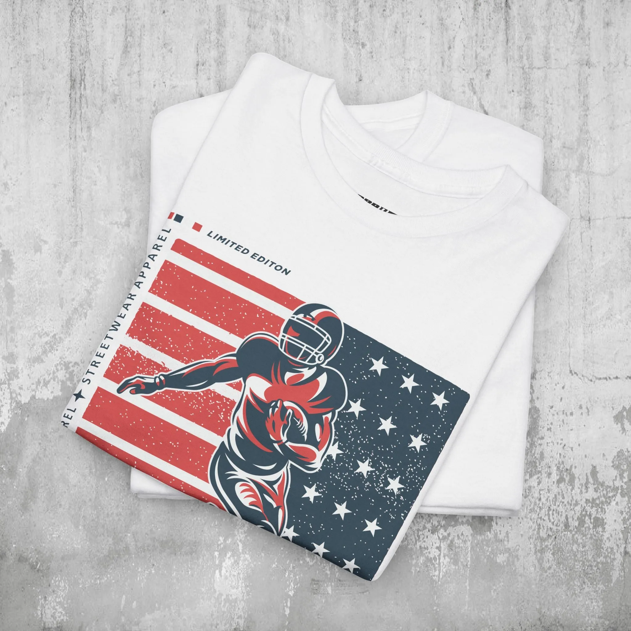 American Gridiron Flag Football Patriotic Graphic T-Shirt