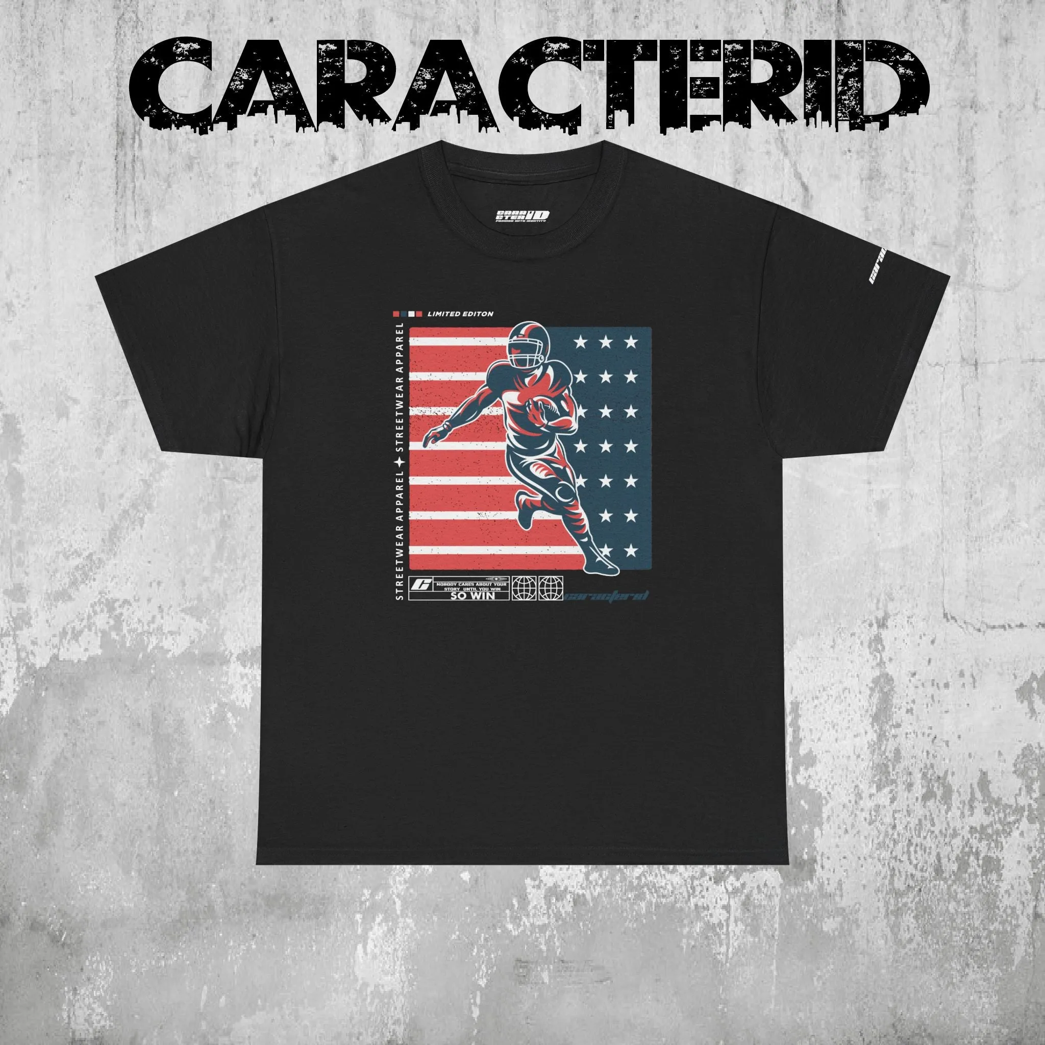 American Gridiron Flag Football Patriotic Graphic T-Shirt