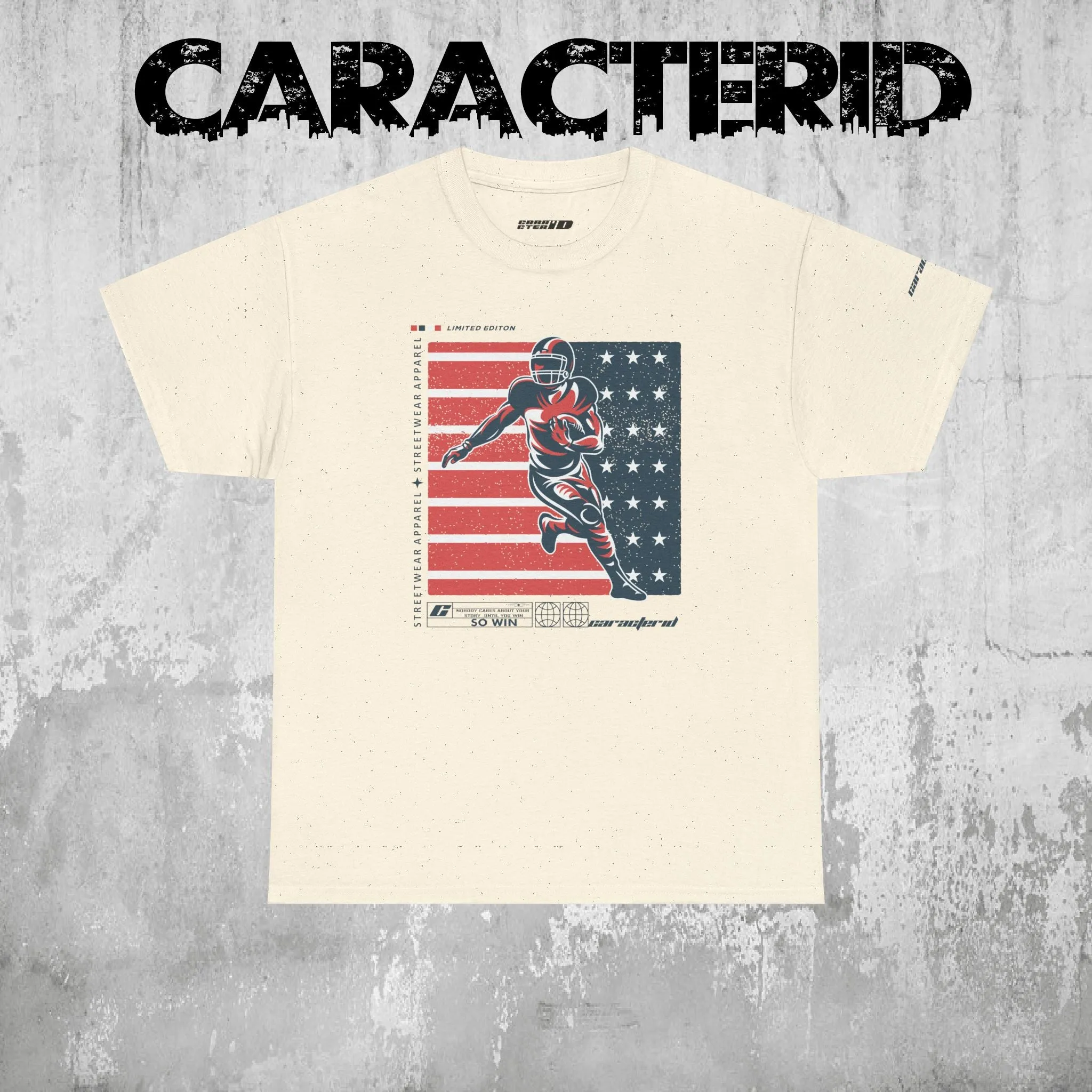 American Gridiron Flag Football Patriotic Graphic T-Shirt