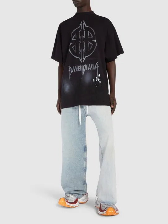 Balenciaga   Fifty-Fifty patchwork denim jeans 
