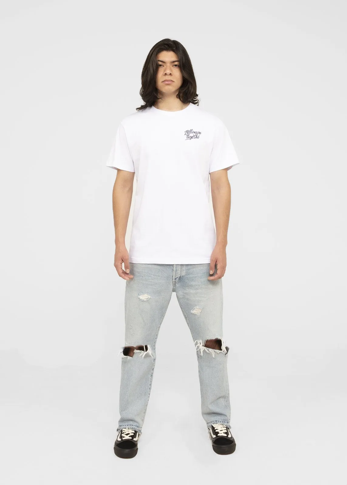BILLIONAIRE BOYS CLUB: SCRIPT SS TEE [WHITE]