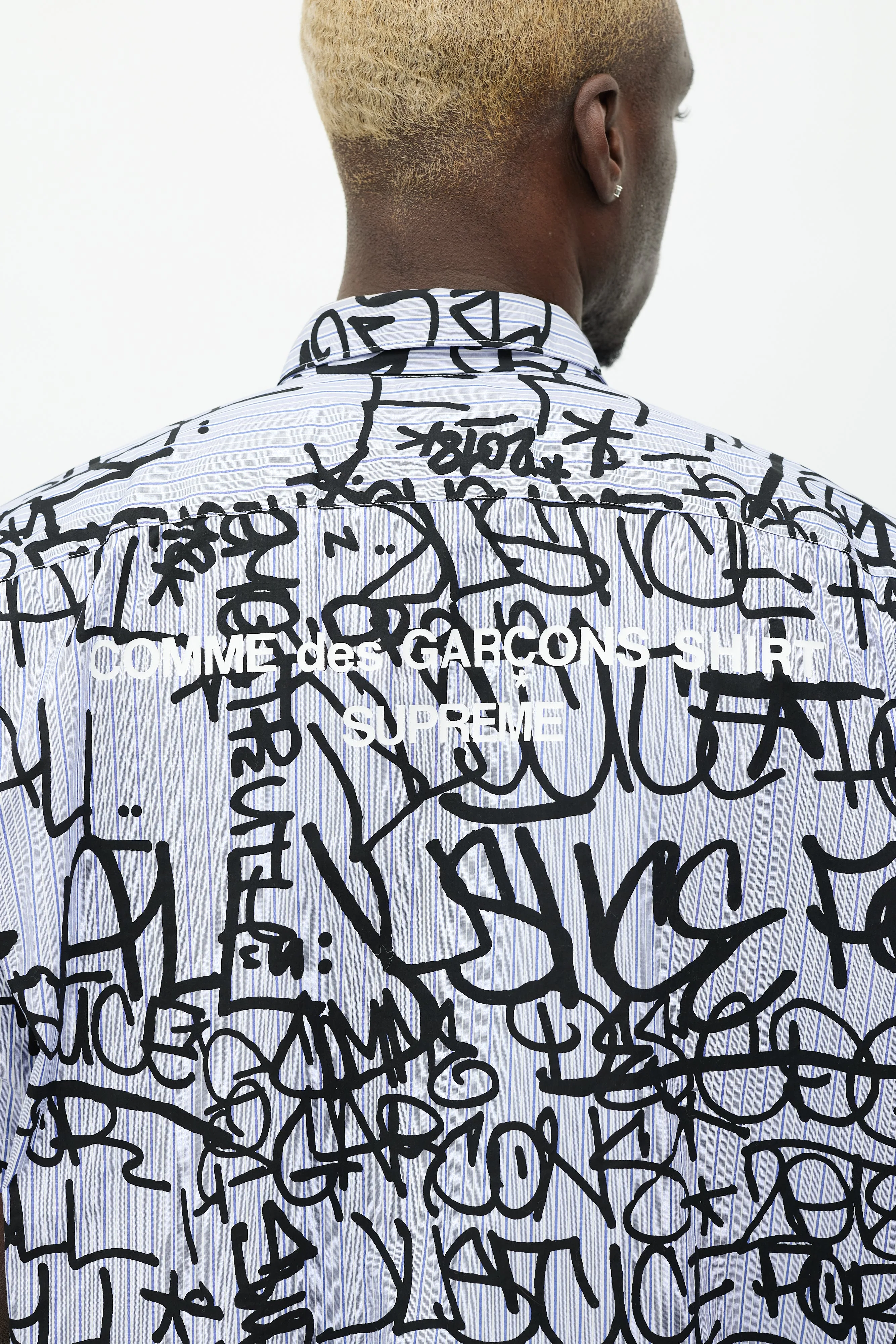 Blue & Black Graffiti Logo Shirt