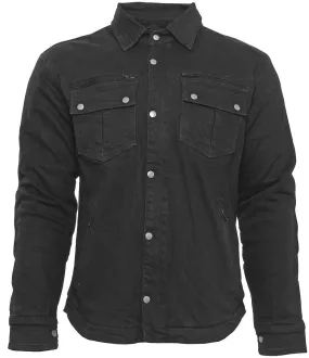Bores Driver Motorcycle Shirt with Back Protectors, Black