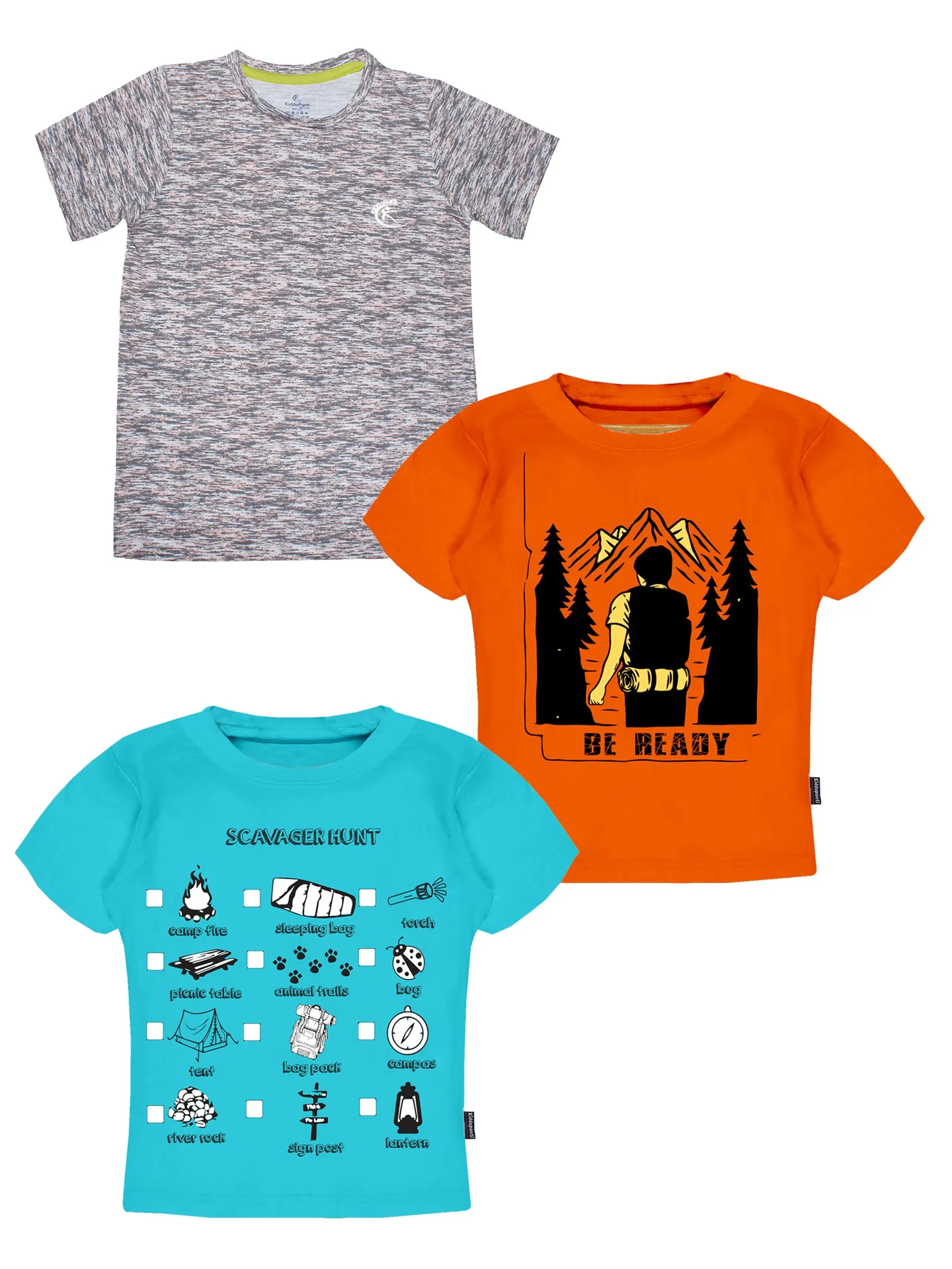 Boys Round Neck Half Sleeve Tee Pack of 3