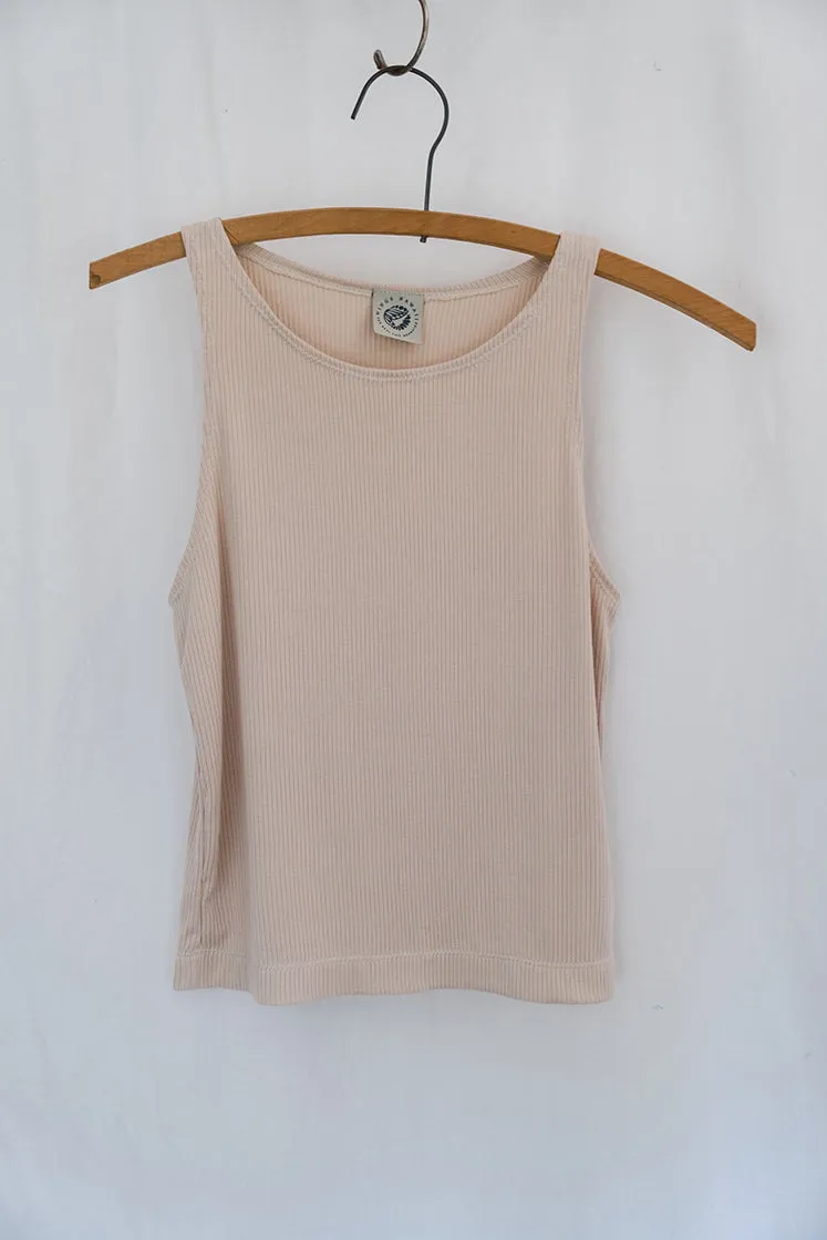 Bridget Cropped Tank - Cream Rib
