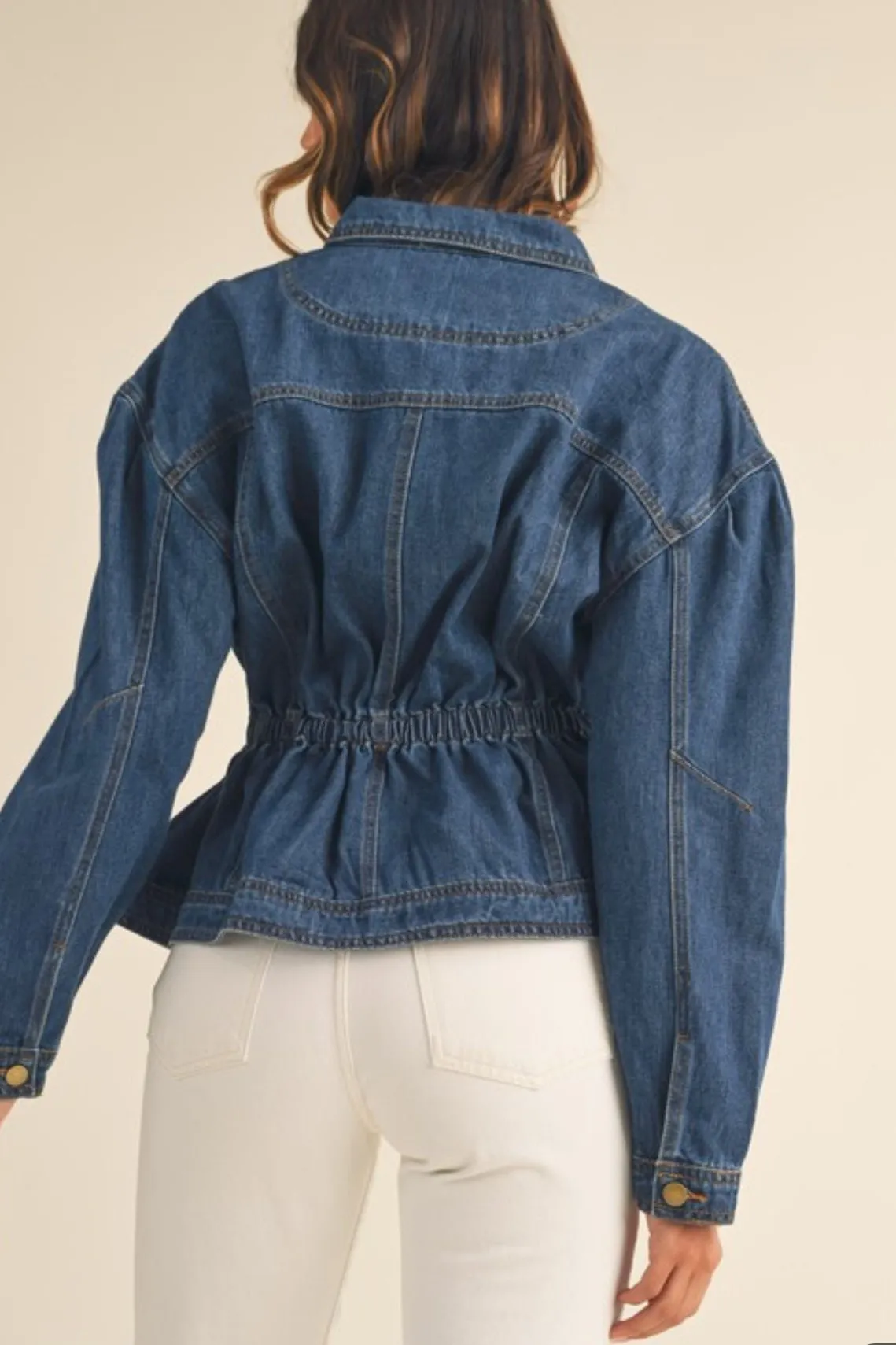 Button Down Peplum Jacket