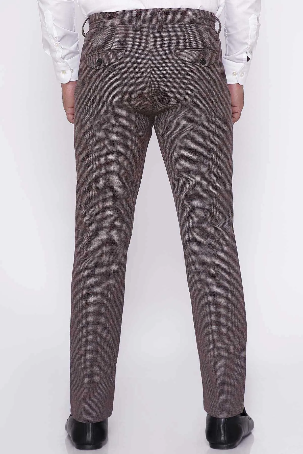 C PANT CROSS PACKET BROWN BLACK SLIM FIT