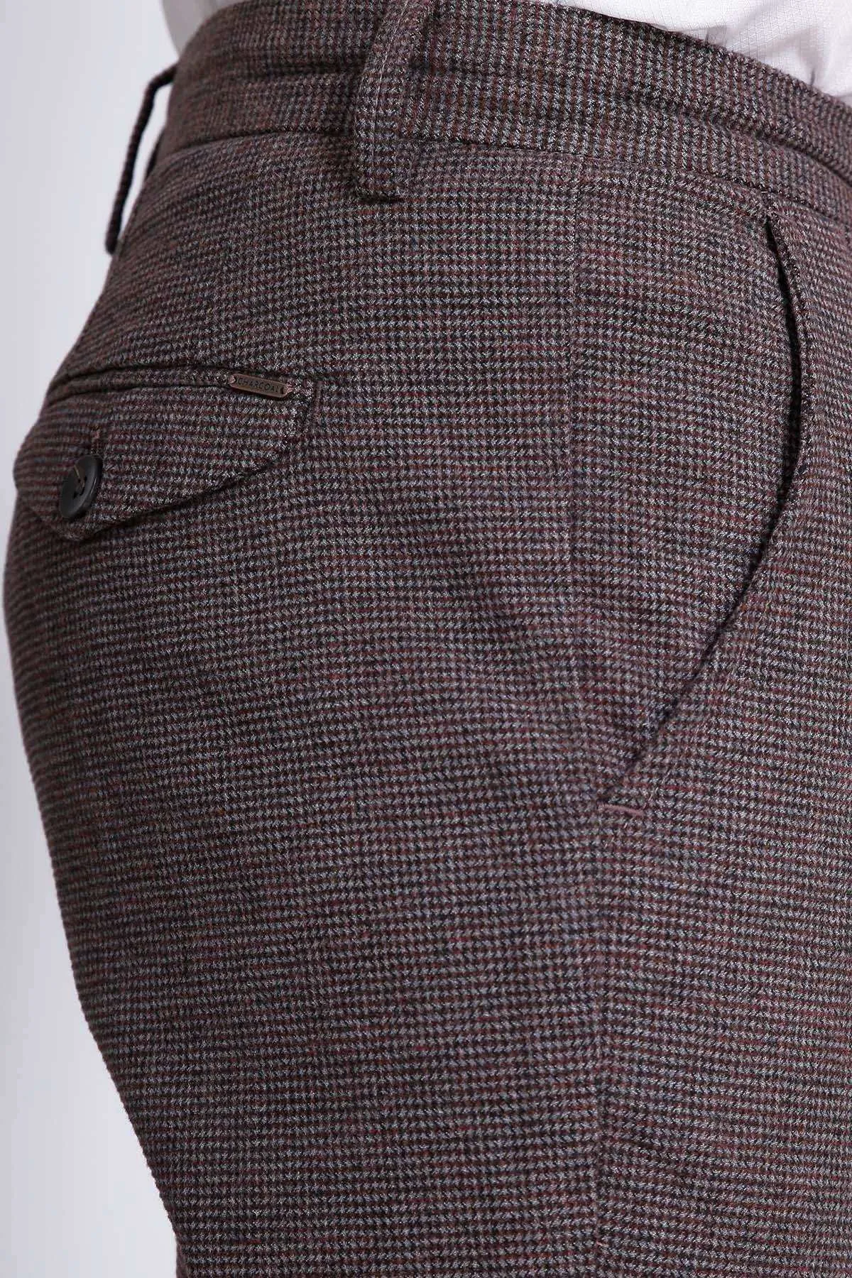 C PANT CROSS PACKET BROWN BLACK SLIM FIT