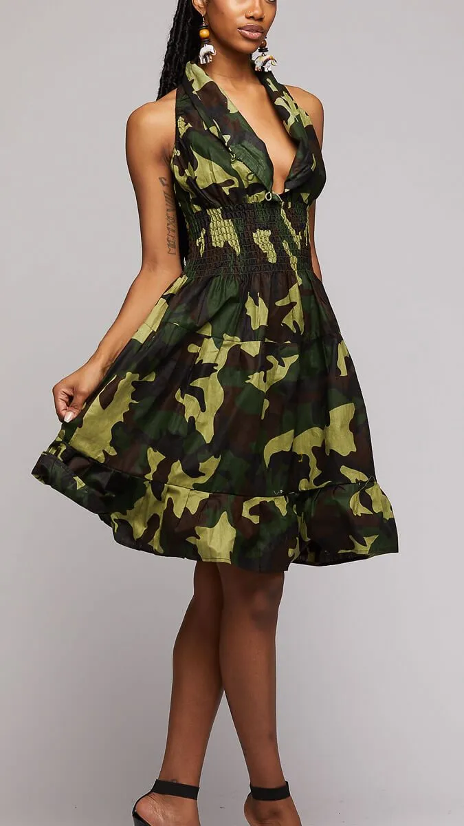 Camouflaged Smoked Dress