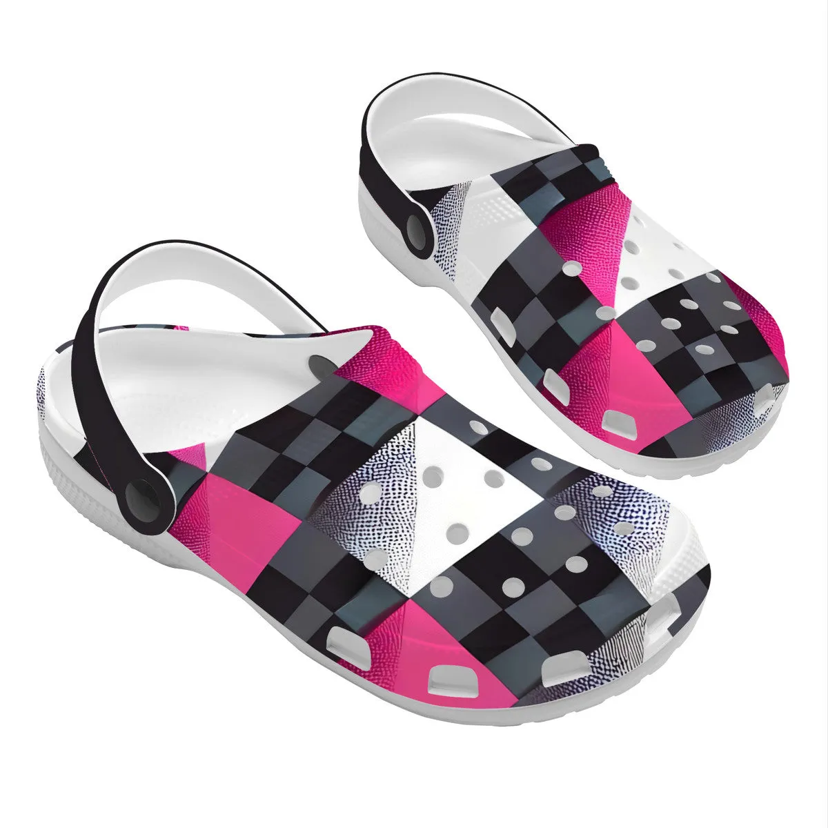 Checkered Crocs Clogs