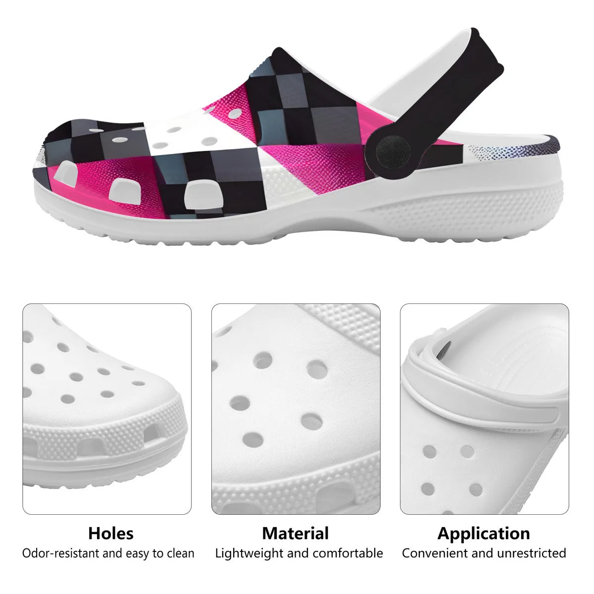 Checkered Crocs Clogs