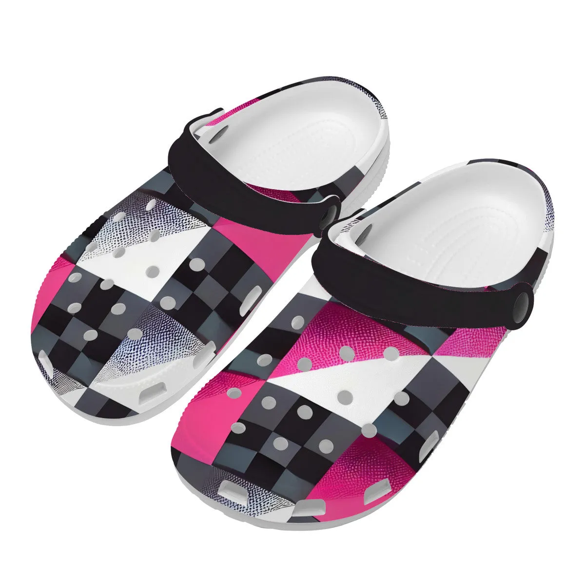 Checkered Crocs Clogs