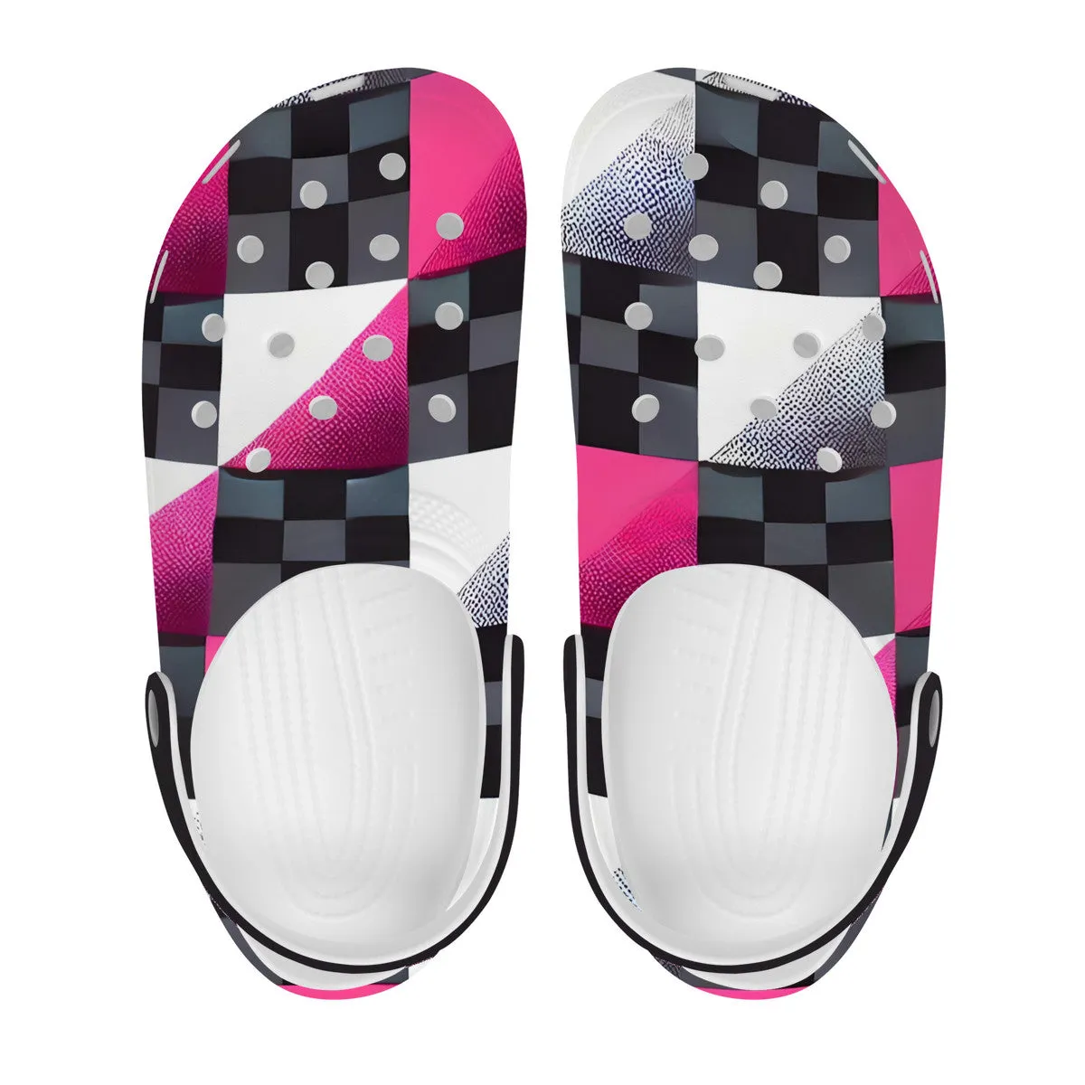 Checkered Crocs Clogs