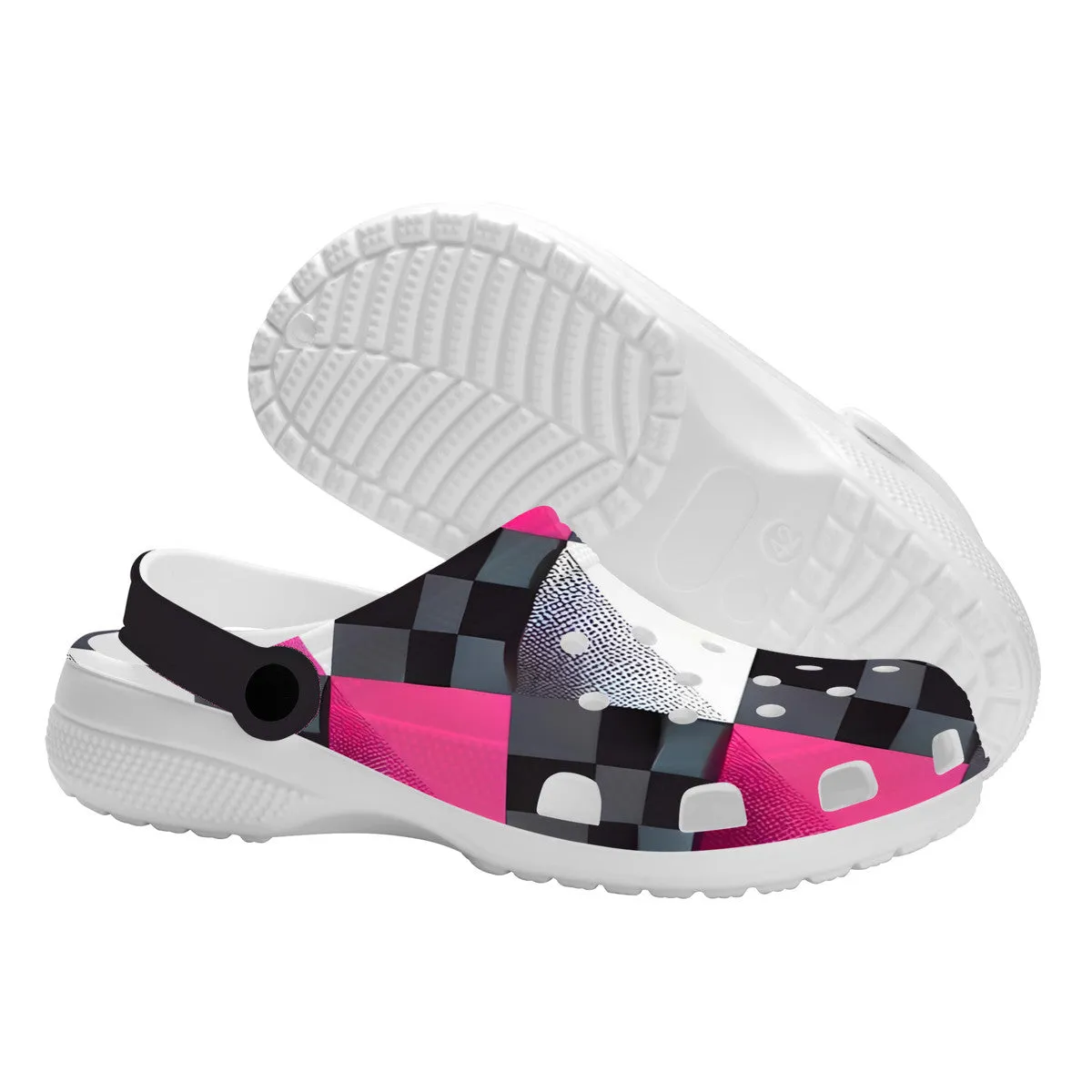 Checkered Crocs Clogs