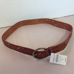 Coldwater Creek Women's XL Tan Belt Studded Laser Cut Spiral Wing Motif with Tags 19