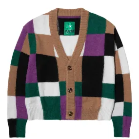 COMMUNAL FIELDS KNITTED MOHAIR CARDIGAN