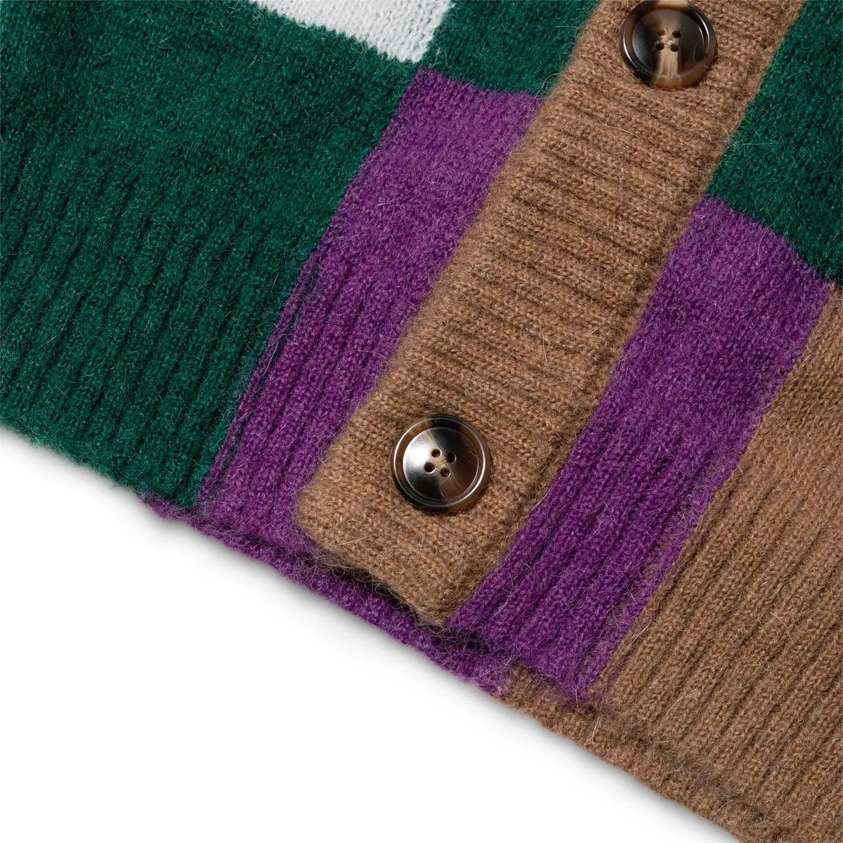 COMMUNAL FIELDS KNITTED MOHAIR CARDIGAN