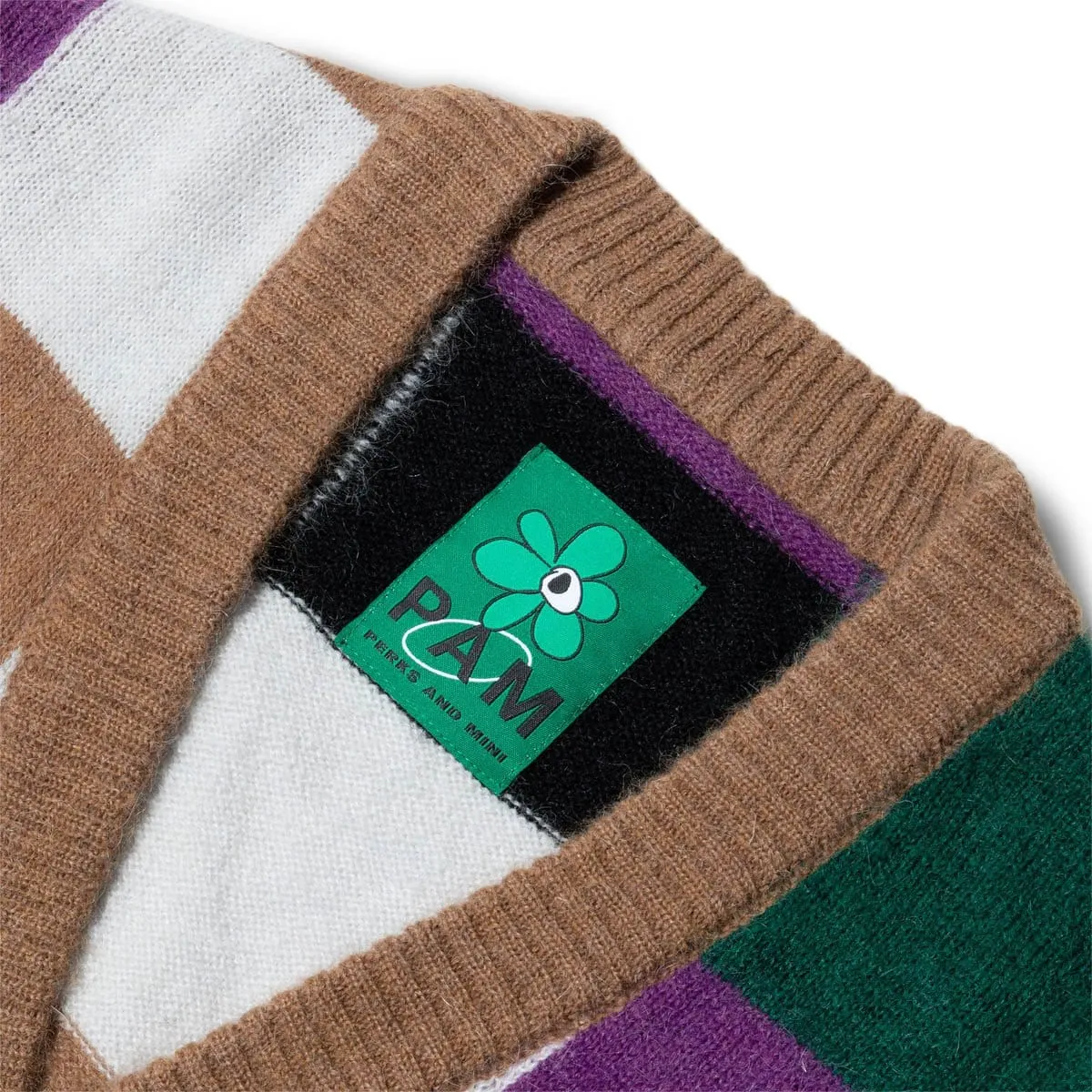 COMMUNAL FIELDS KNITTED MOHAIR CARDIGAN