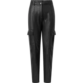 Cool Celest cargo leather pants / 50908 - Black (Nero)