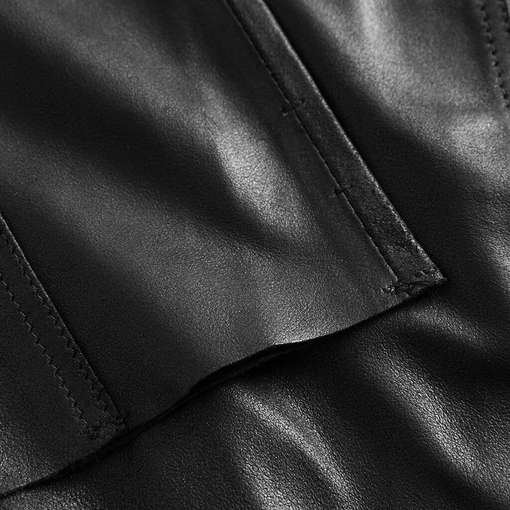 Cool Celest cargo leather pants / 50908 - Black (Nero)