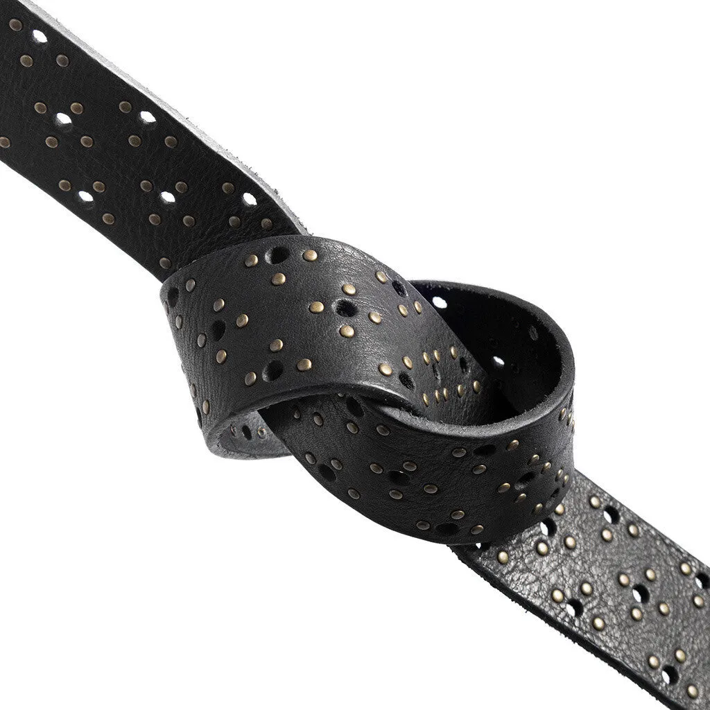 Cool jeans belt with studs / 16082 - Black (Nero)