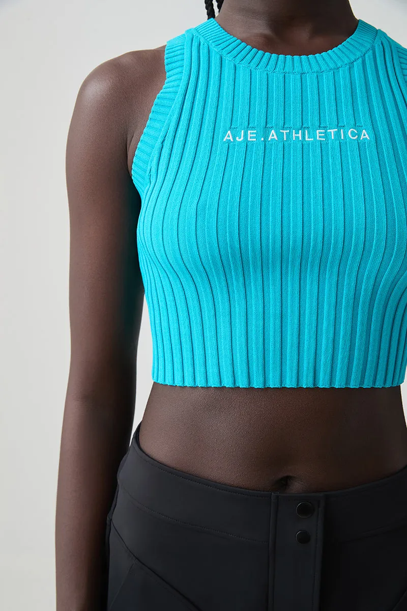 Cropped Knitted Logo Tank 135