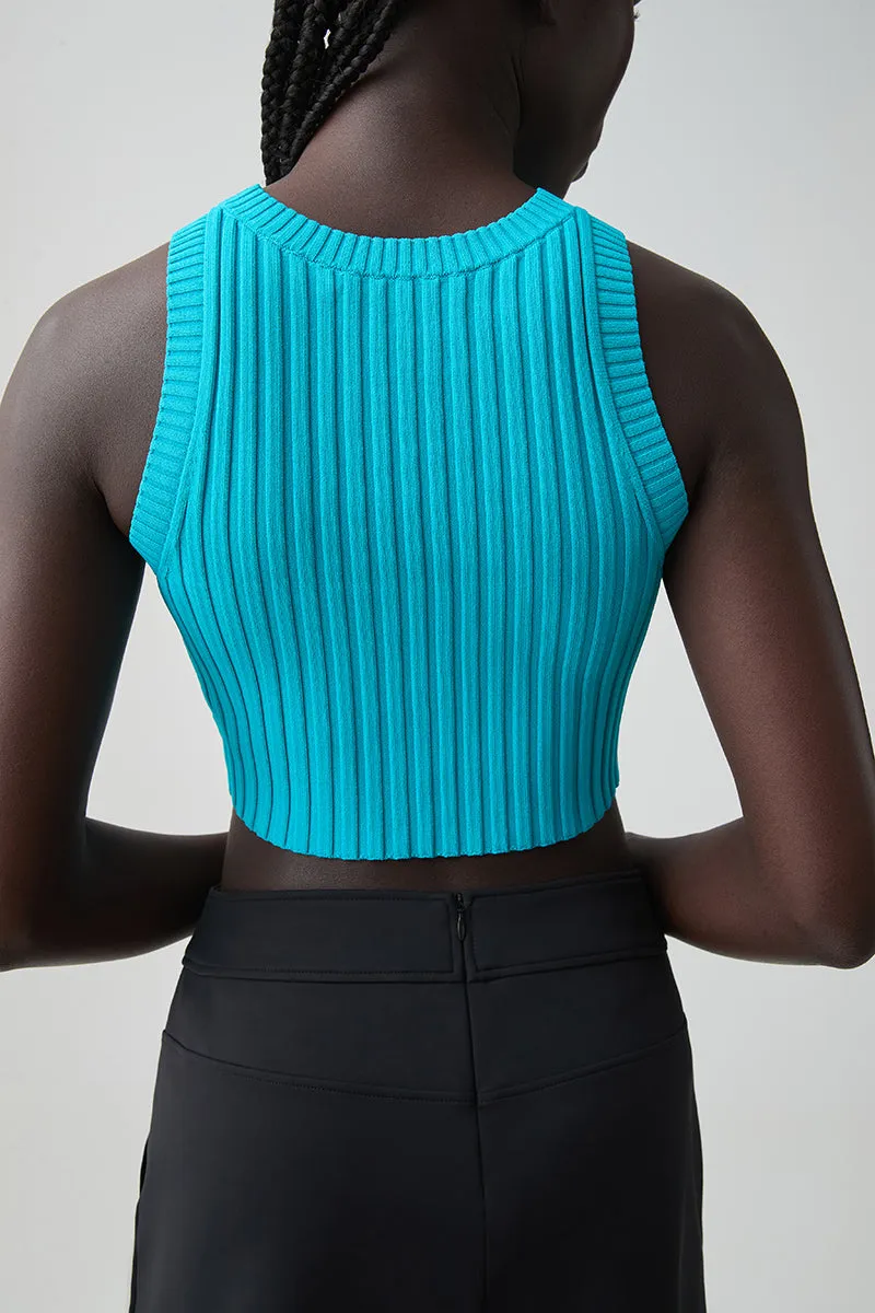 Cropped Knitted Logo Tank 135