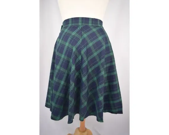 Dancing Days 60's Dublin County Irish Green Dublin Tartan Midi skirt plus size