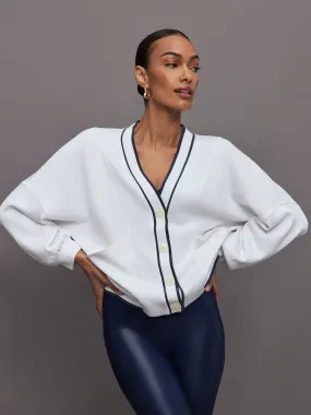 Decker Off-Court Premium White Cardigan