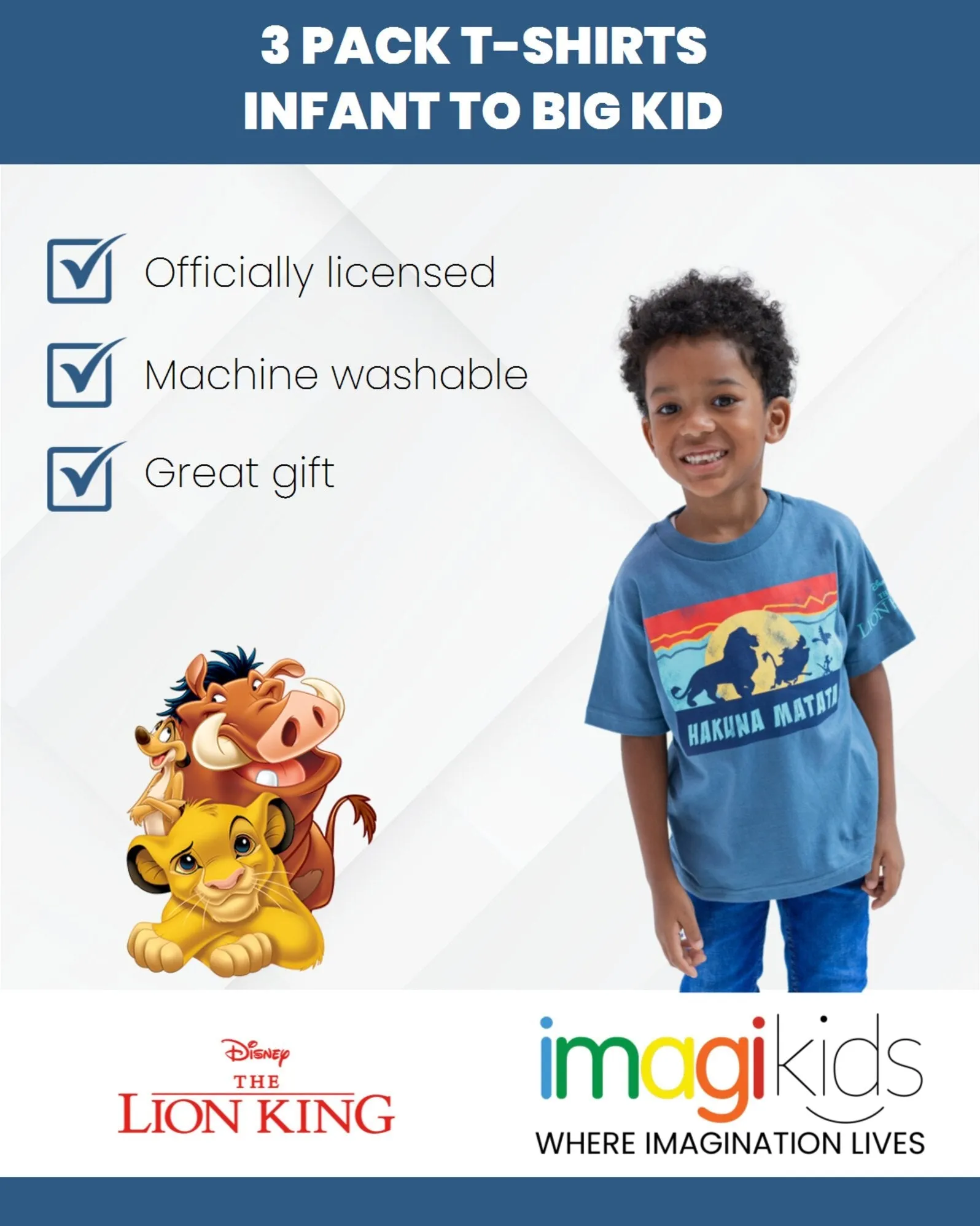 Disney Lion King 3 Pack T-Shirts