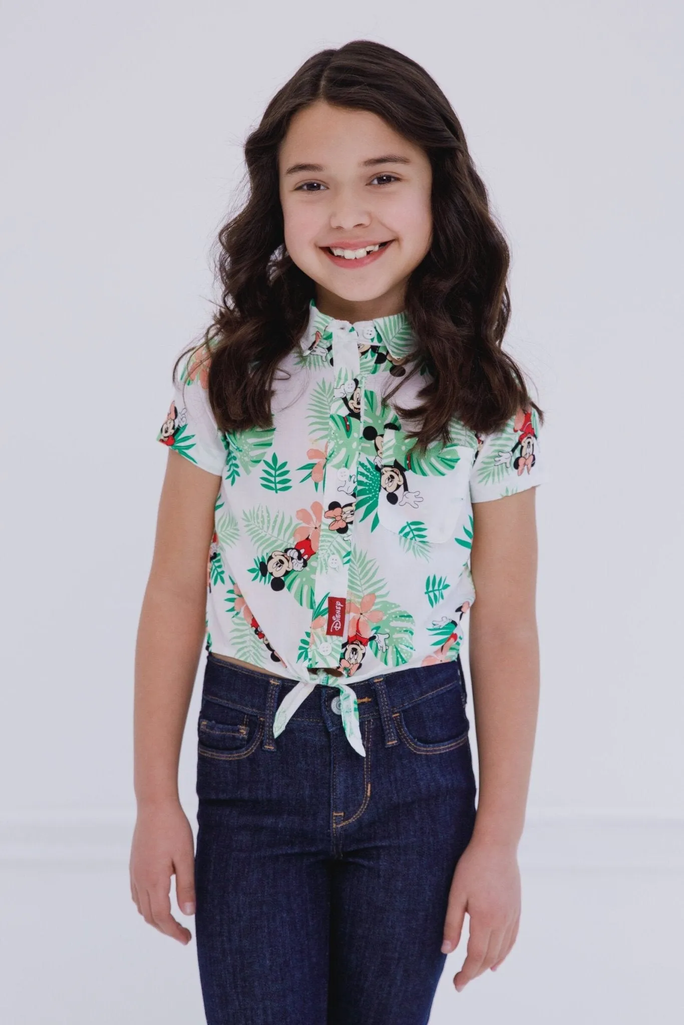 Disney Mickey Mouse Matching Family Hawaiian Button Down Dress Shirt
