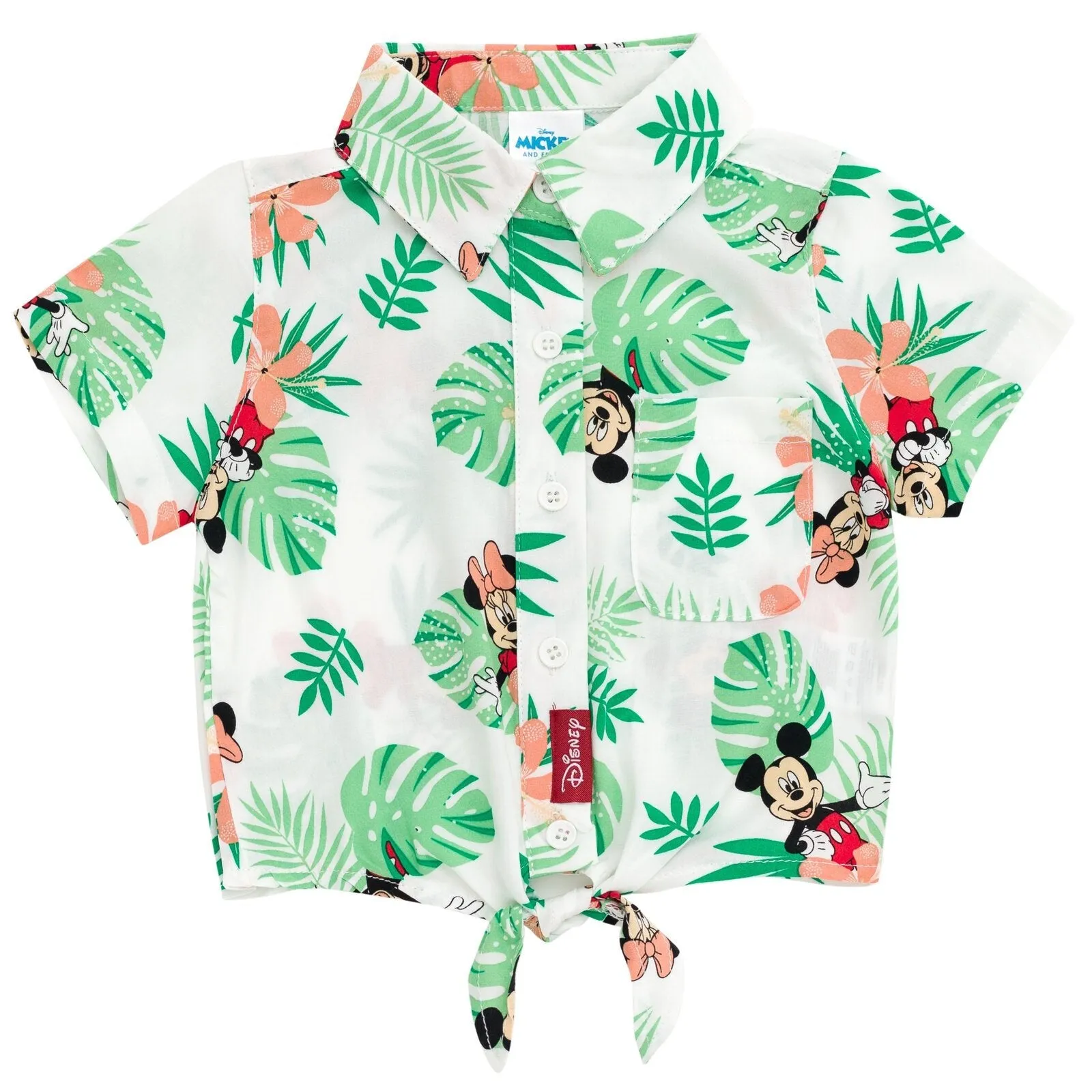Disney Mickey Mouse Matching Family Hawaiian Button Down Dress Shirt