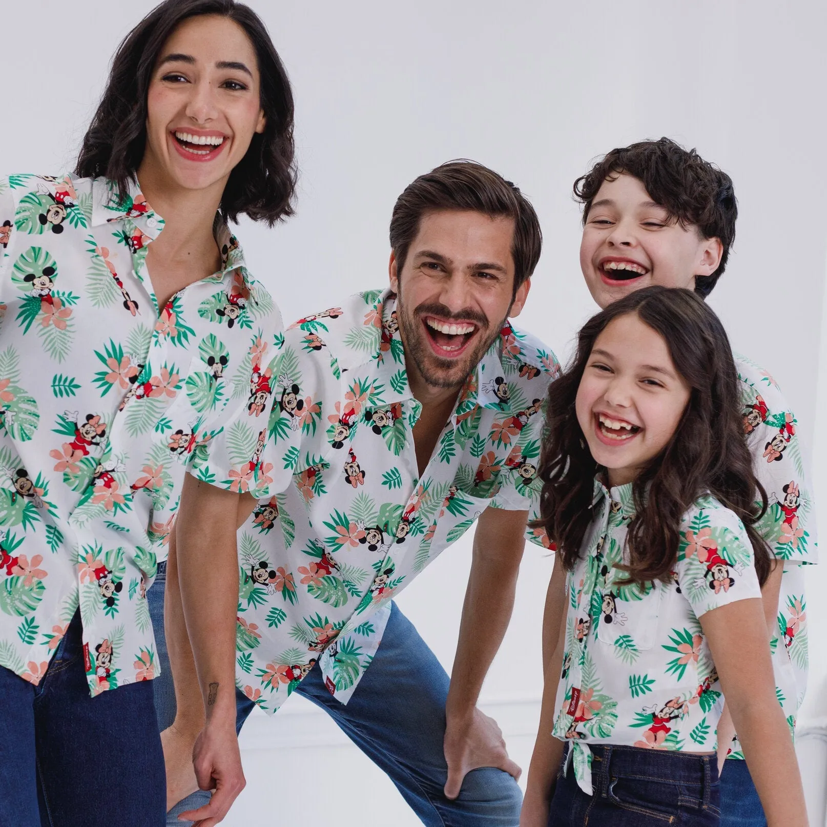 Disney Mickey Mouse Matching Family Hawaiian Button Down Dress Shirt