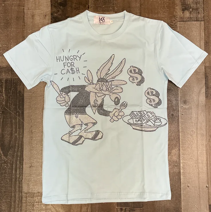 DNA Premium Wear- studded hungry for cash ss tee