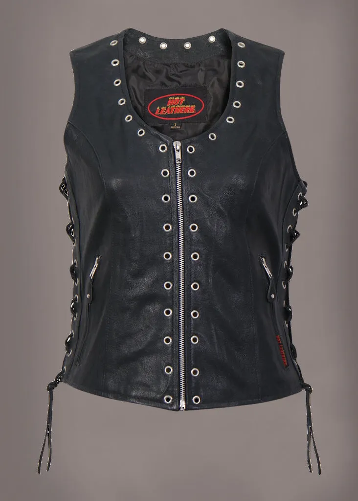 Easy Rider Studded Black Leather Motorcycle Biker Vest