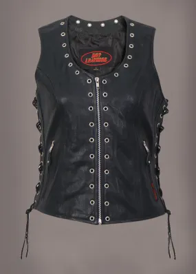 Easy Rider Studded Black Leather Motorcycle Biker Vest