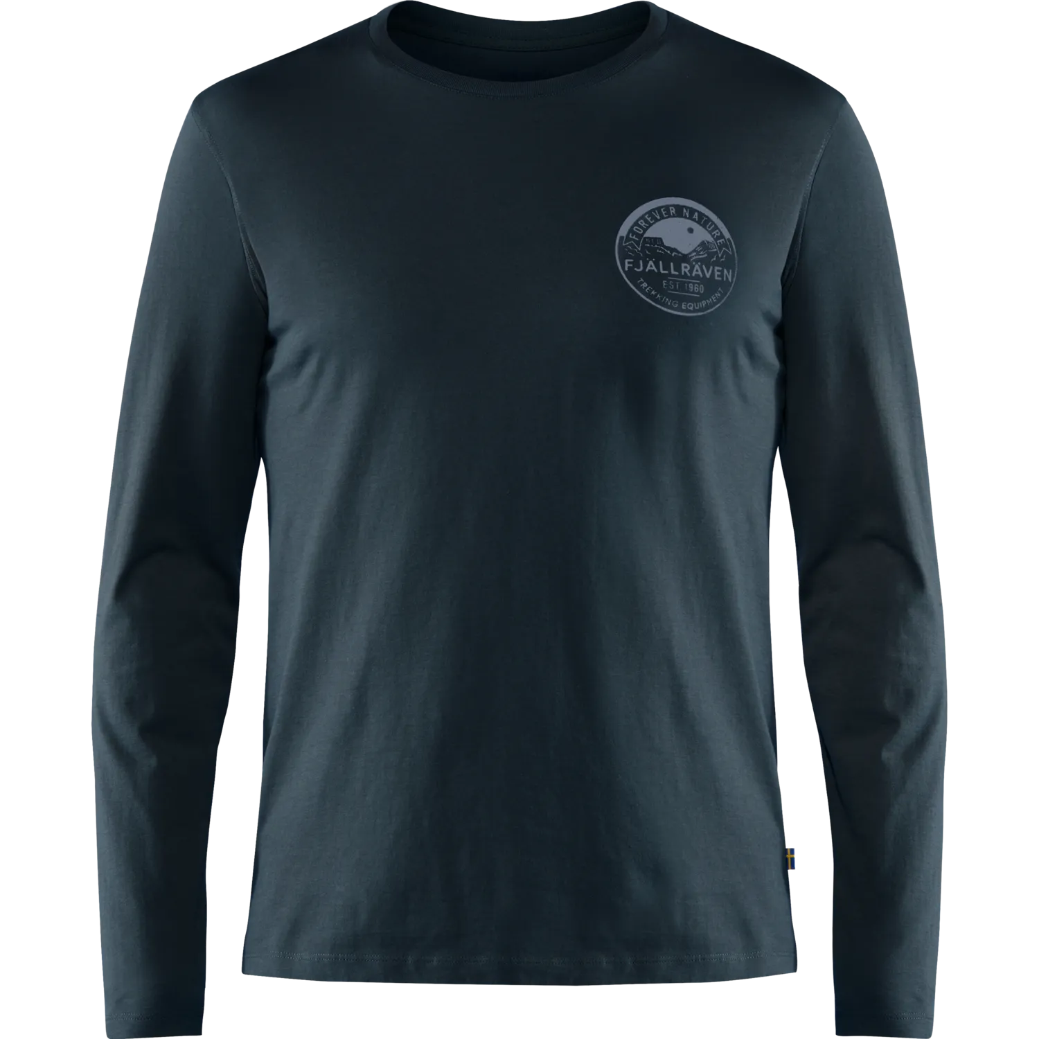 Fjällräven Forever Nature Badge Ls T-shirt Dark Navy | Buy Fjällräven Forever Nature Badge Ls T-shirt Dark Navy here | Outnorth