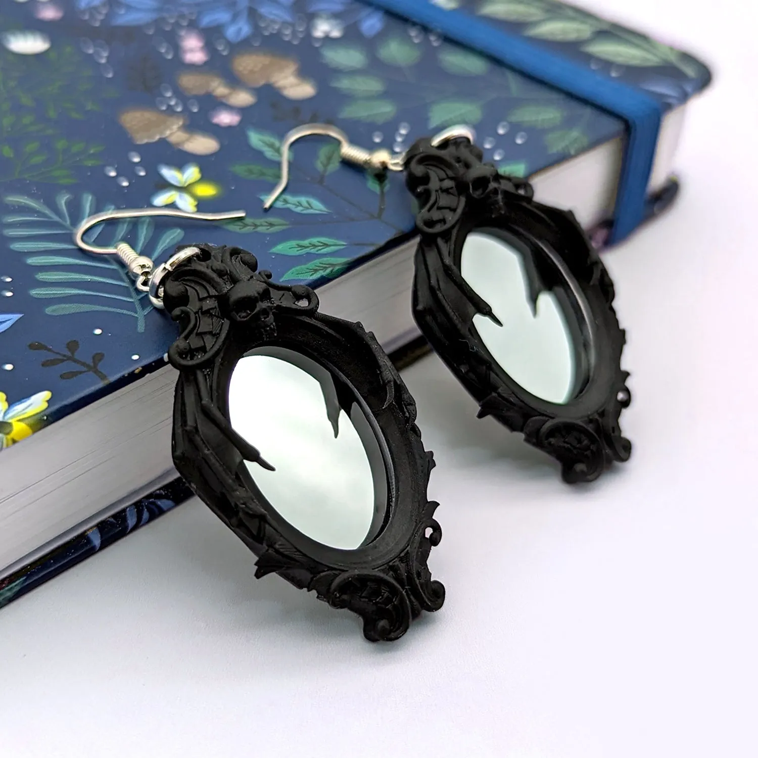 Gothic Mirror Dangle Earrings (RETIRED) (Imperfect Available)