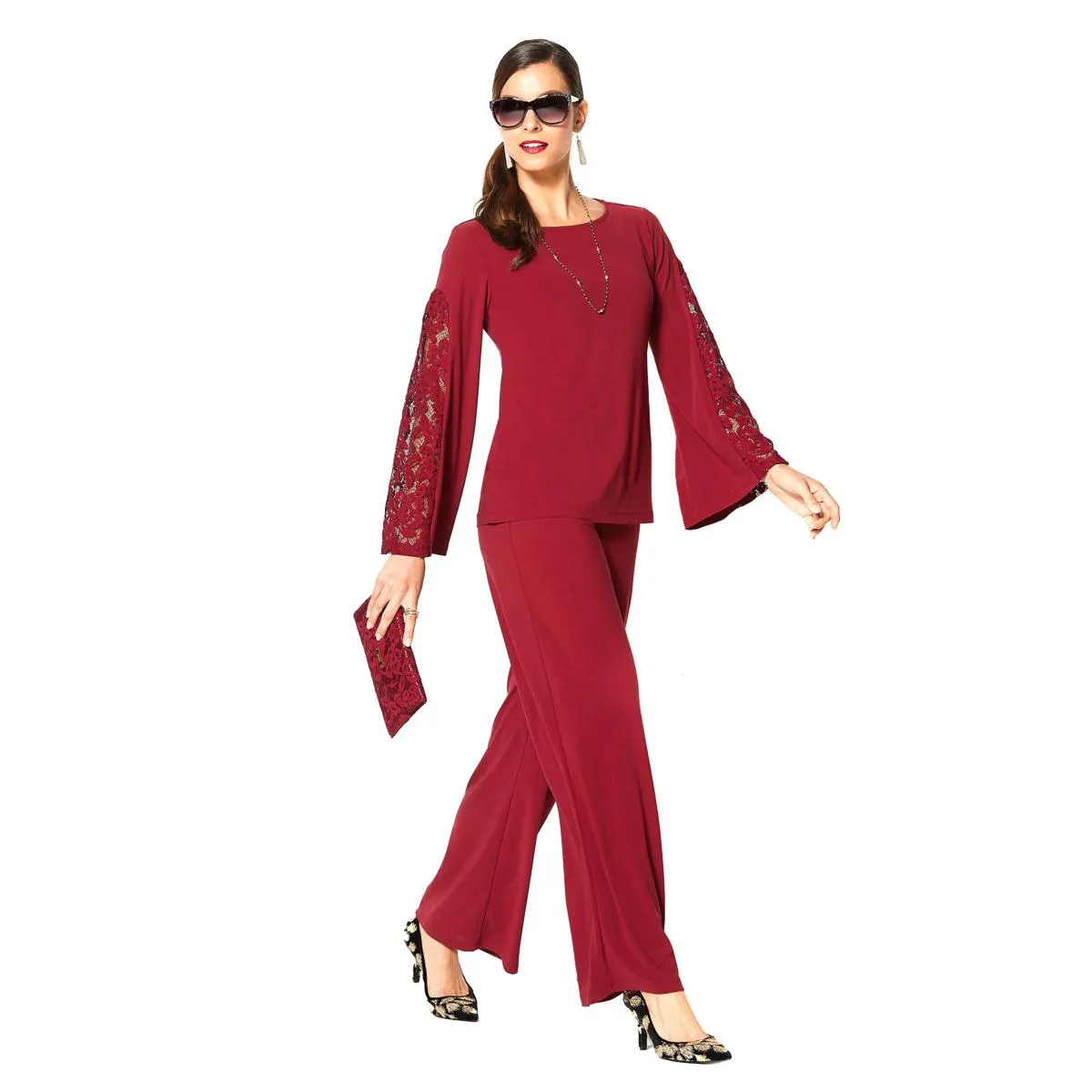 IMAN Holiday Top, Pant & Bag Dressed & Ready Luxury Ensemble