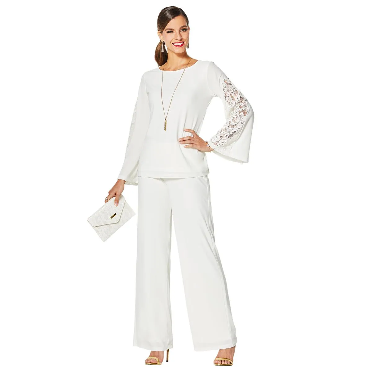 IMAN Holiday Top, Pant & Bag Dressed & Ready Luxury Ensemble