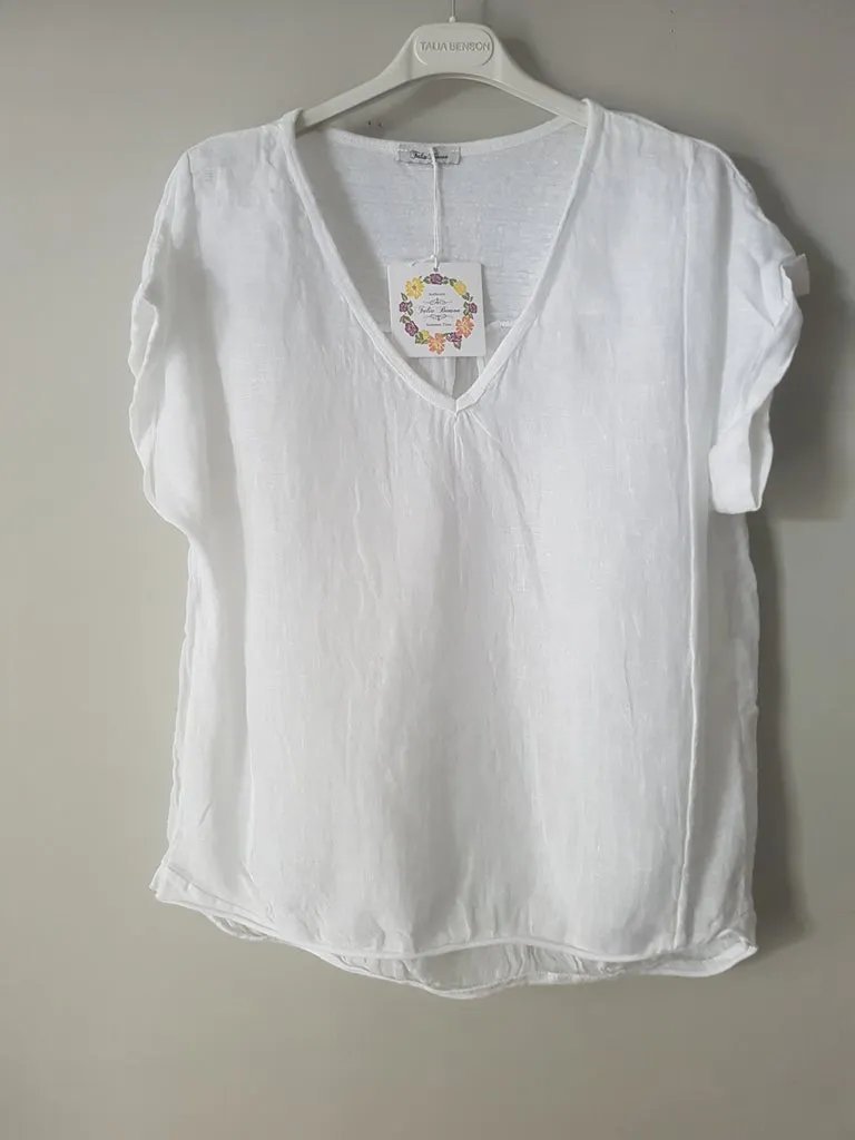 ITALIAN LINEN TSHIRTS - 4 colours
