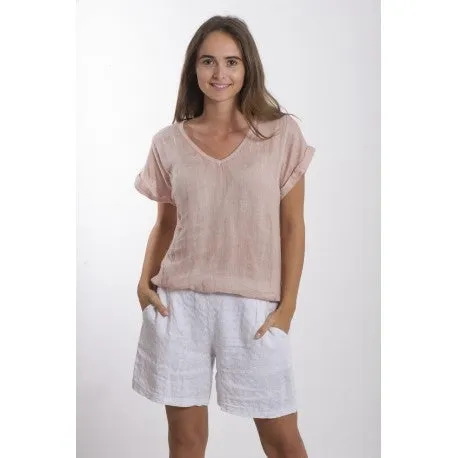 ITALIAN LINEN TSHIRTS - 4 colours